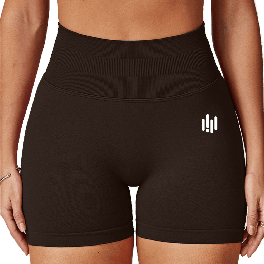 Women's Cardio District Logo Seamless High-Waisted Gym Yoga Shorts