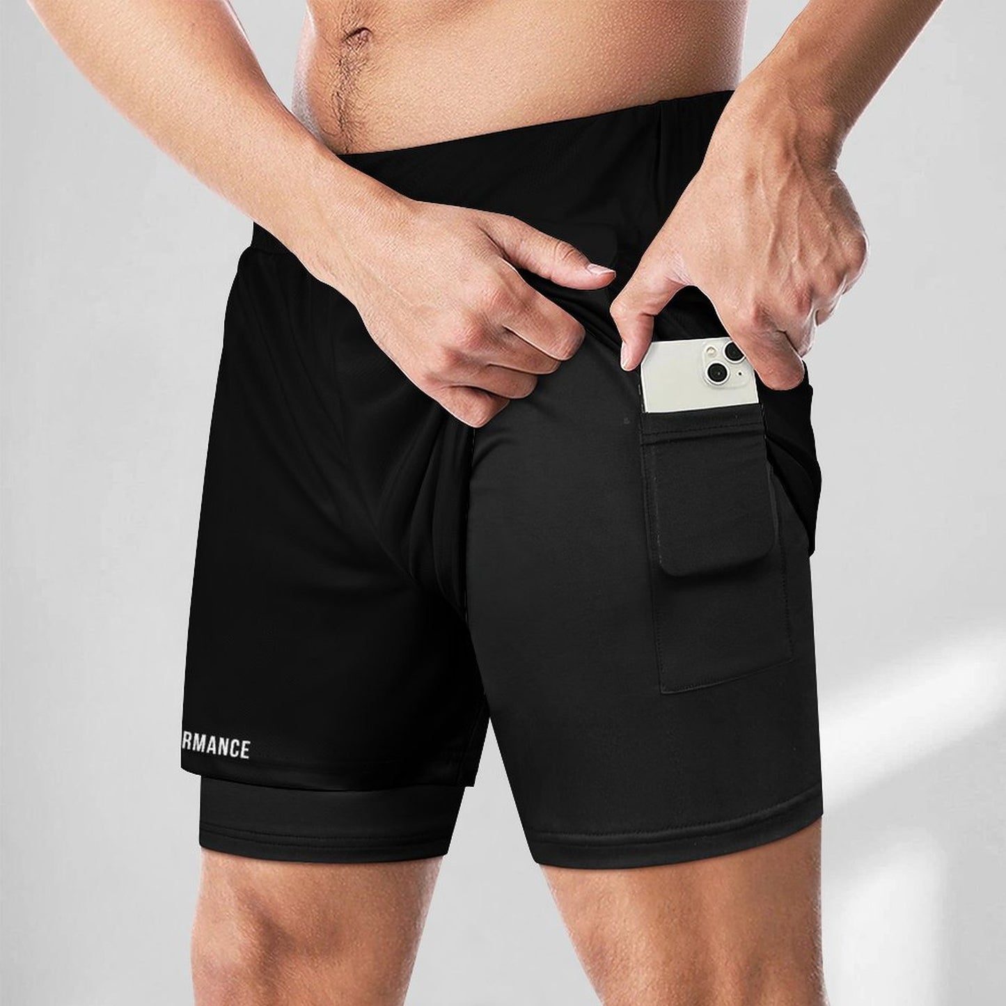 Men's Cardio District Performance Compression Gym Shorts with 4 Pockets