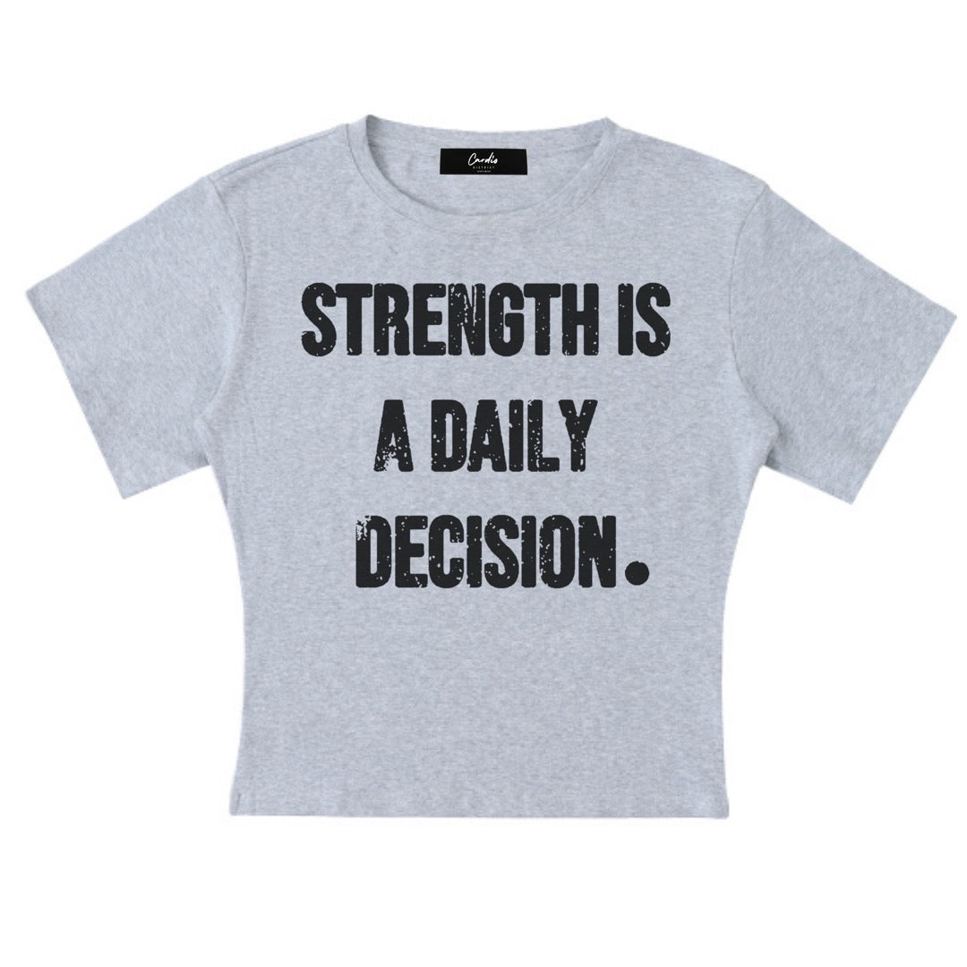 Women's Cardio District " STRENGTH" Lightweight Cocoon Shape Short Sleeve Top