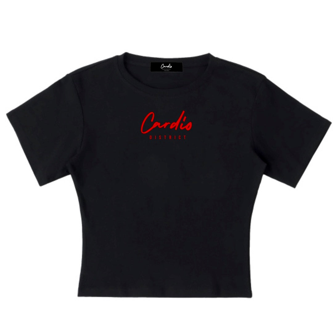 Women's Cardio District "RUN" Lightweight Cocoon Shape Short Sleeve Top