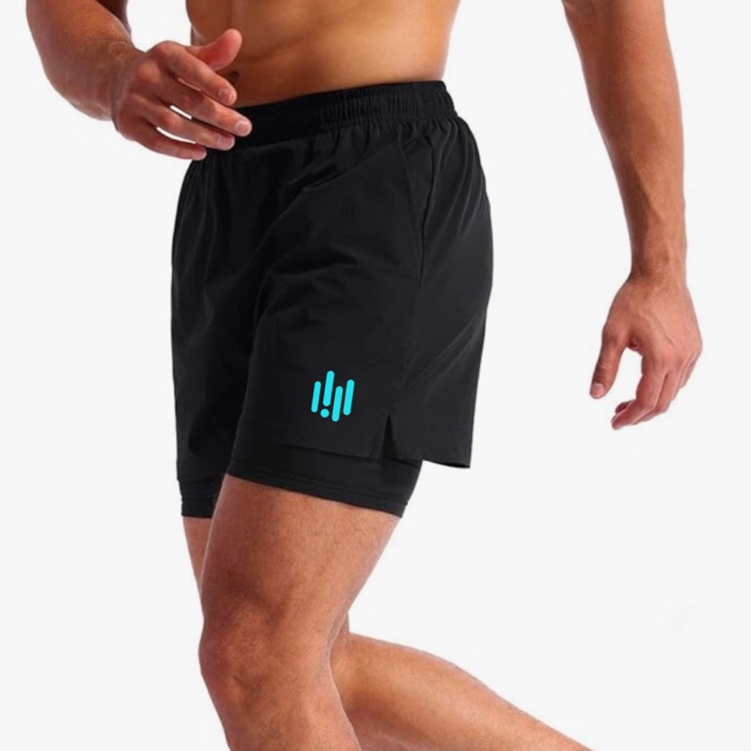 Men's Cardio District Performance Compression Gym Shorts with 4 Pockets