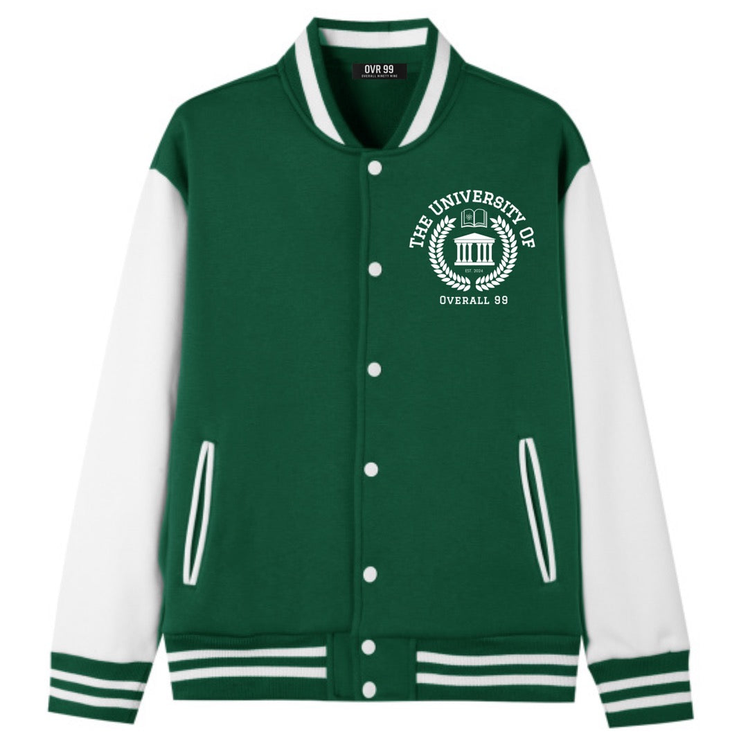 Men's Overall Ninety Nine Brand "University" Two-Tone Fleeced Varsity Jacket