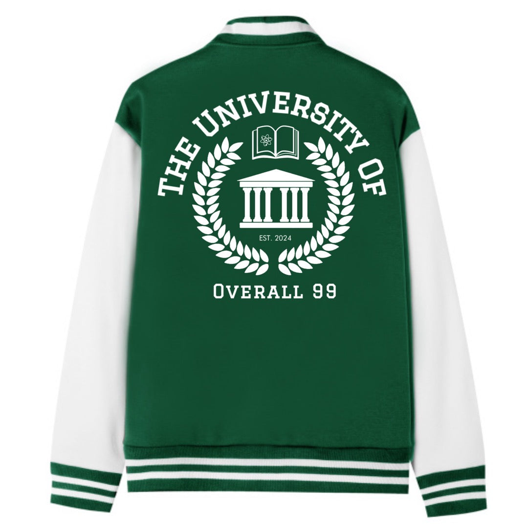 Men's Overall Ninety Nine Brand "University" Two-Tone Fleeced Varsity Jacket