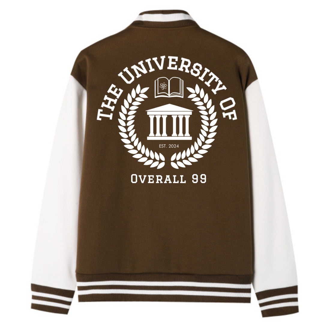 Men's Overall Ninety Nine Brand "University" Two-Tone Fleeced Varsity Jacket