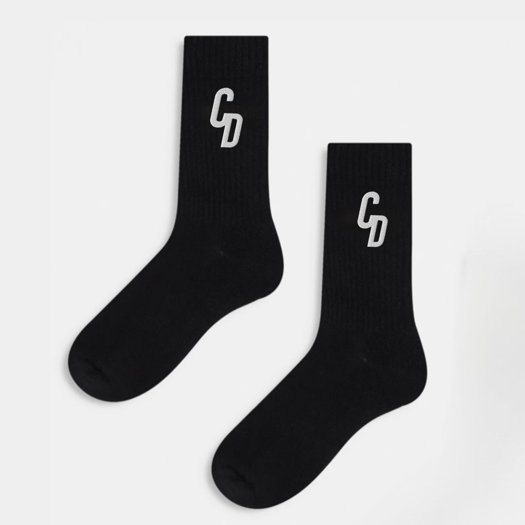 Cardio District "White" Embroidered socks