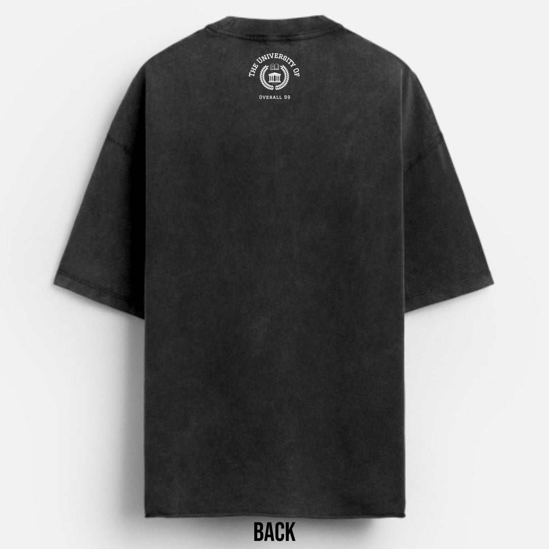 Men's Overall Ninety Nine "ACADEMY" Snow washed Oversized T shirt