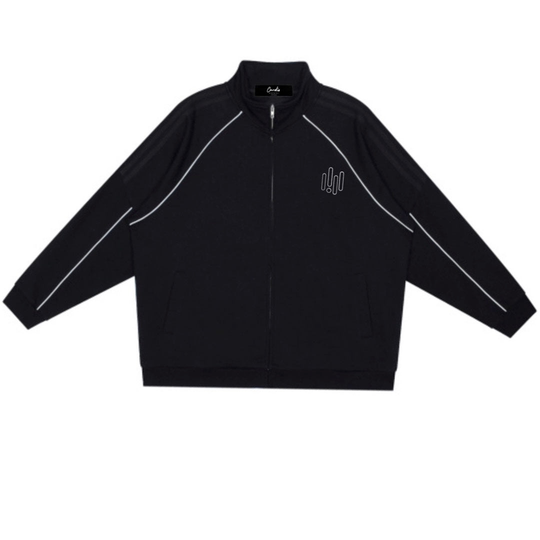 Men's Cardio District Reflection Striped Raglan Sleeve Jacket