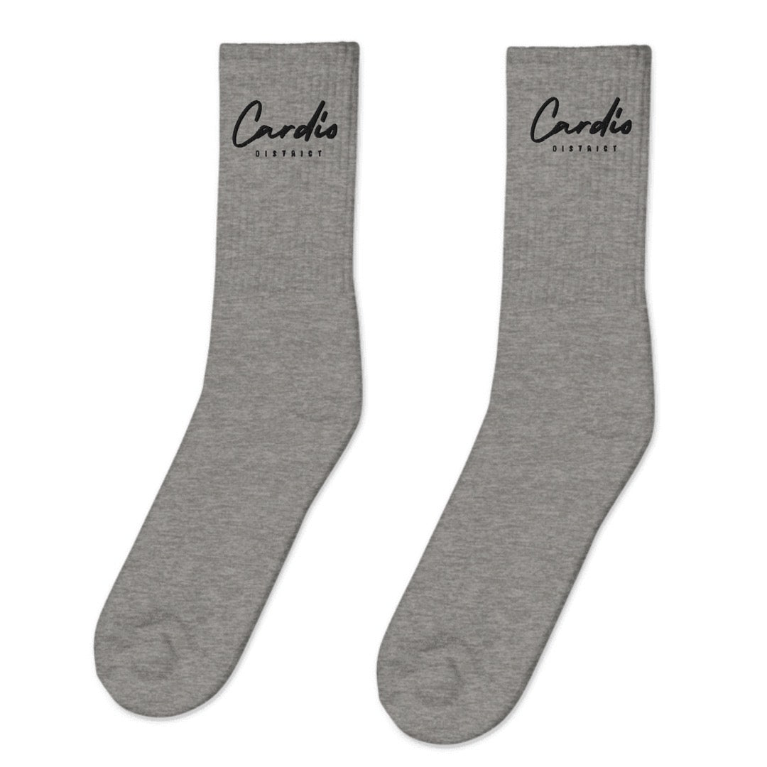 Cardio District "Gray" Embroidered socks