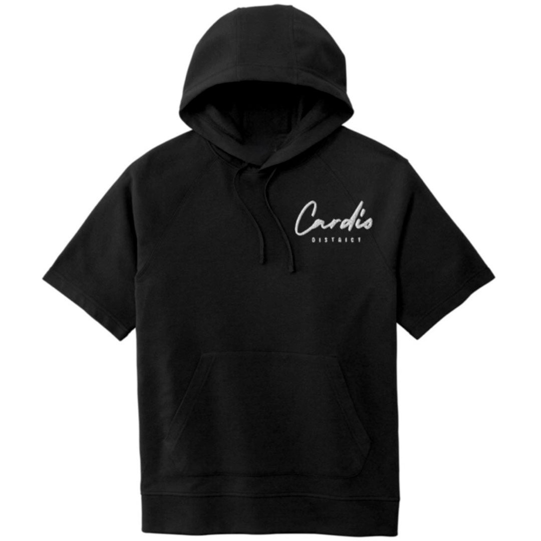 Mens Cardio District Tri-Blend Fleece S/S Hooded Pullover