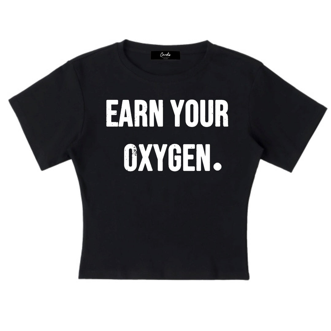 Women's Cardio District "OXYGEN" Lightweight Cocoon Shape Short Sleeve Top