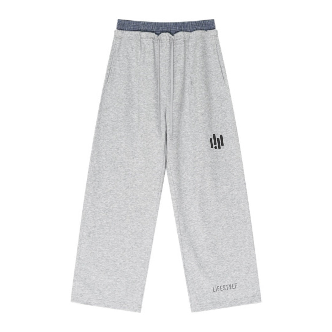 Unisex Cardio District Lifestyle Plaid Contrast Waist Pants