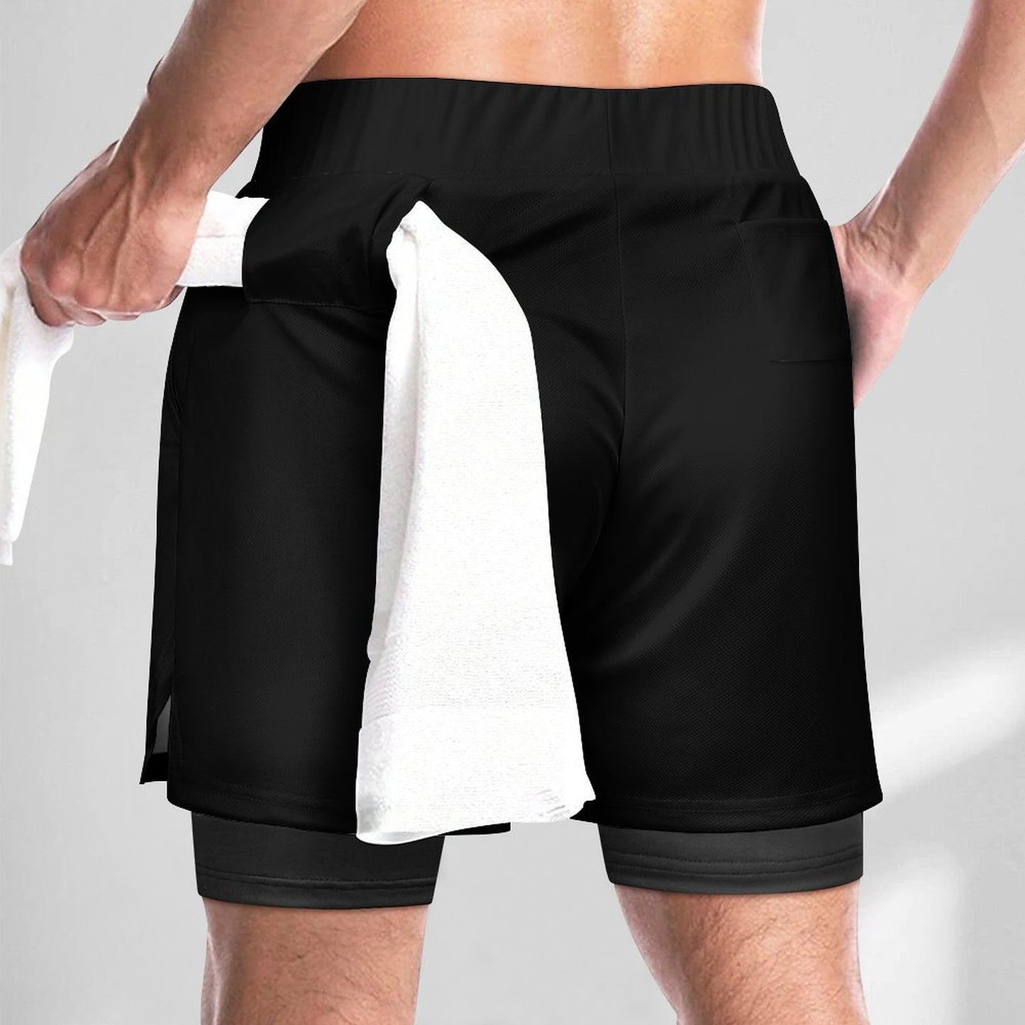 Men's Cardio District Performance Compression Gym Shorts with 4 Pockets