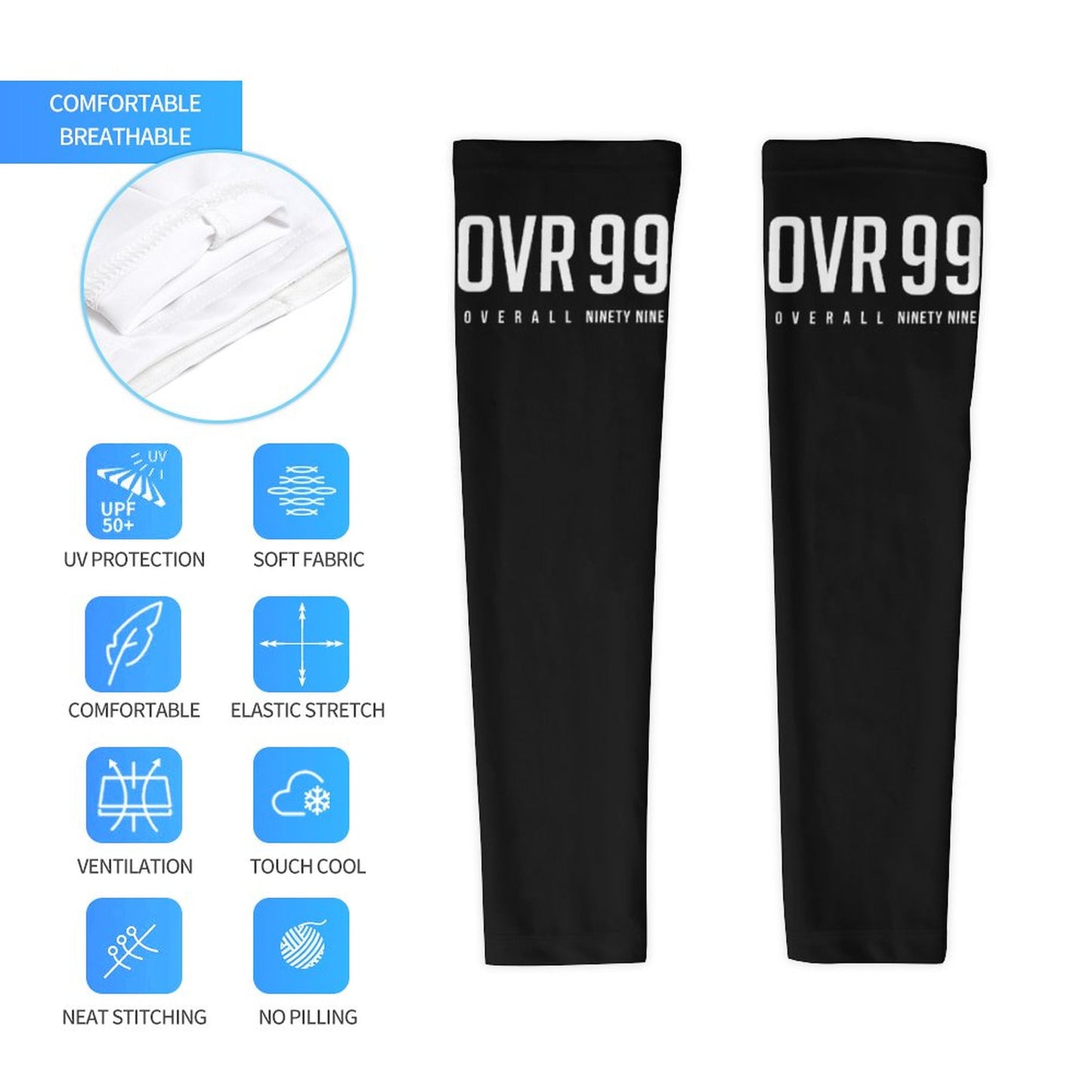 Men's Overall Ninety Nine Brand Cooling UV-Proof Arm Sleeves (A Pair)