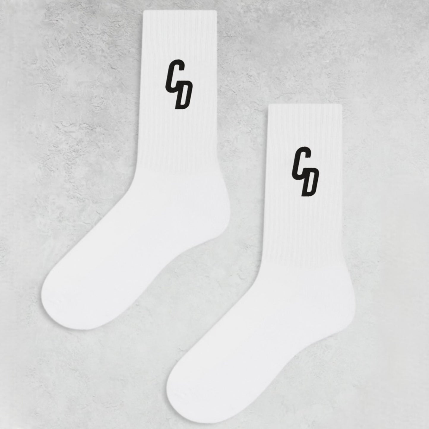 Cardio District "White" Embroidered socks