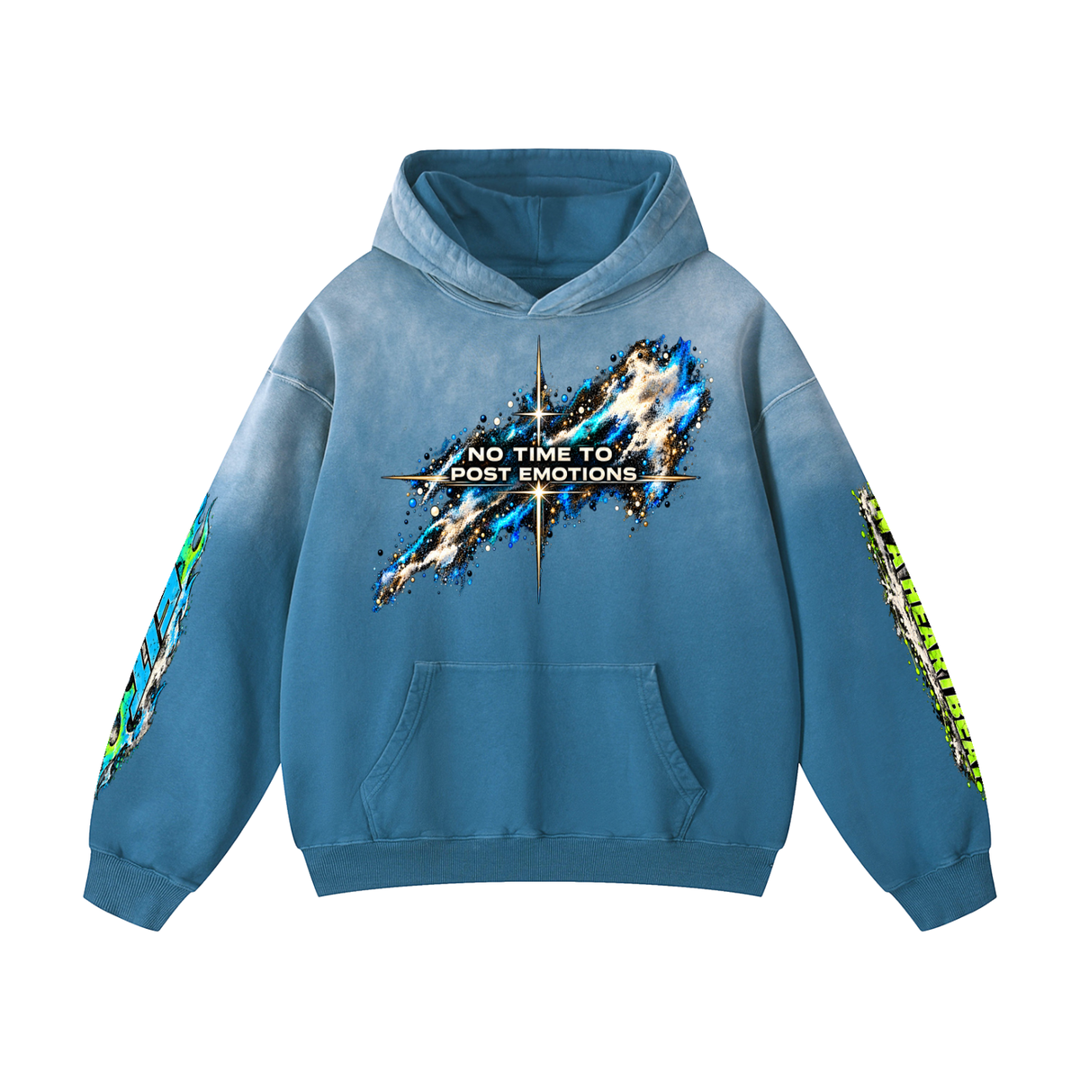 Unisex Cardio District x FIT "No Time" Heavyweight Sunfade Oversized Hoodie