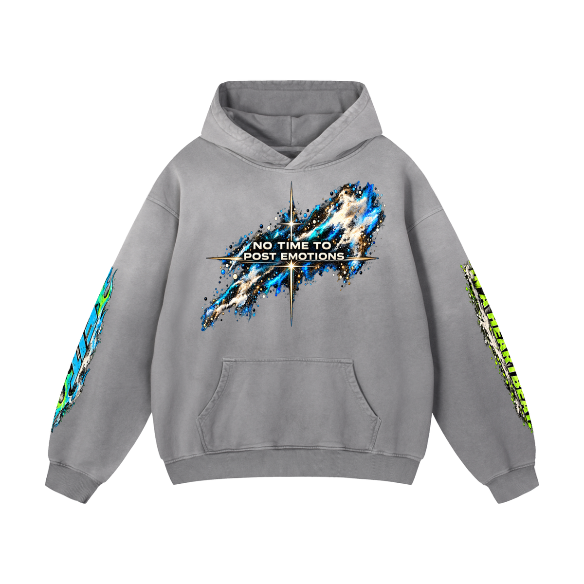 Unisex Cardio District x FIT "No Time" Heavyweight Sunfade Oversized Hoodie
