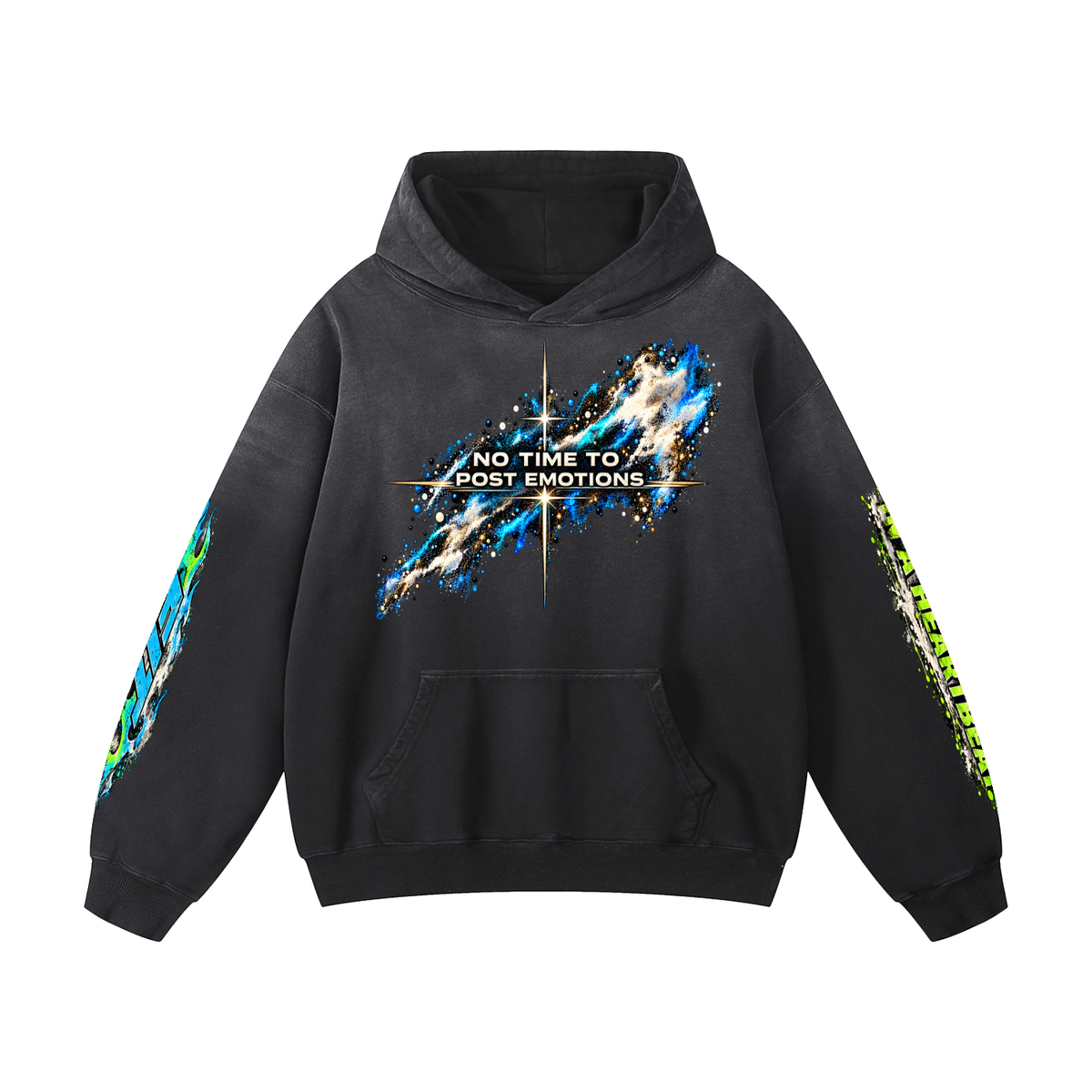 Unisex Cardio District x FIT "No Time" Heavyweight Sunfade Oversized Hoodie