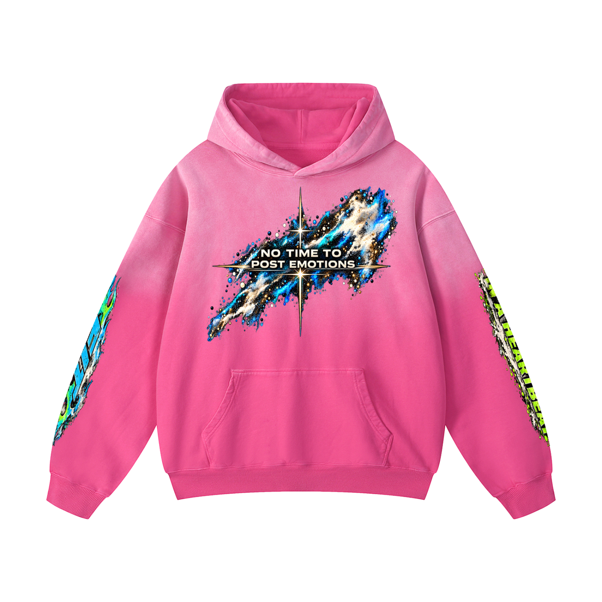 Unisex Cardio District x FIT "No Time" Heavyweight Sunfade Oversized Hoodie