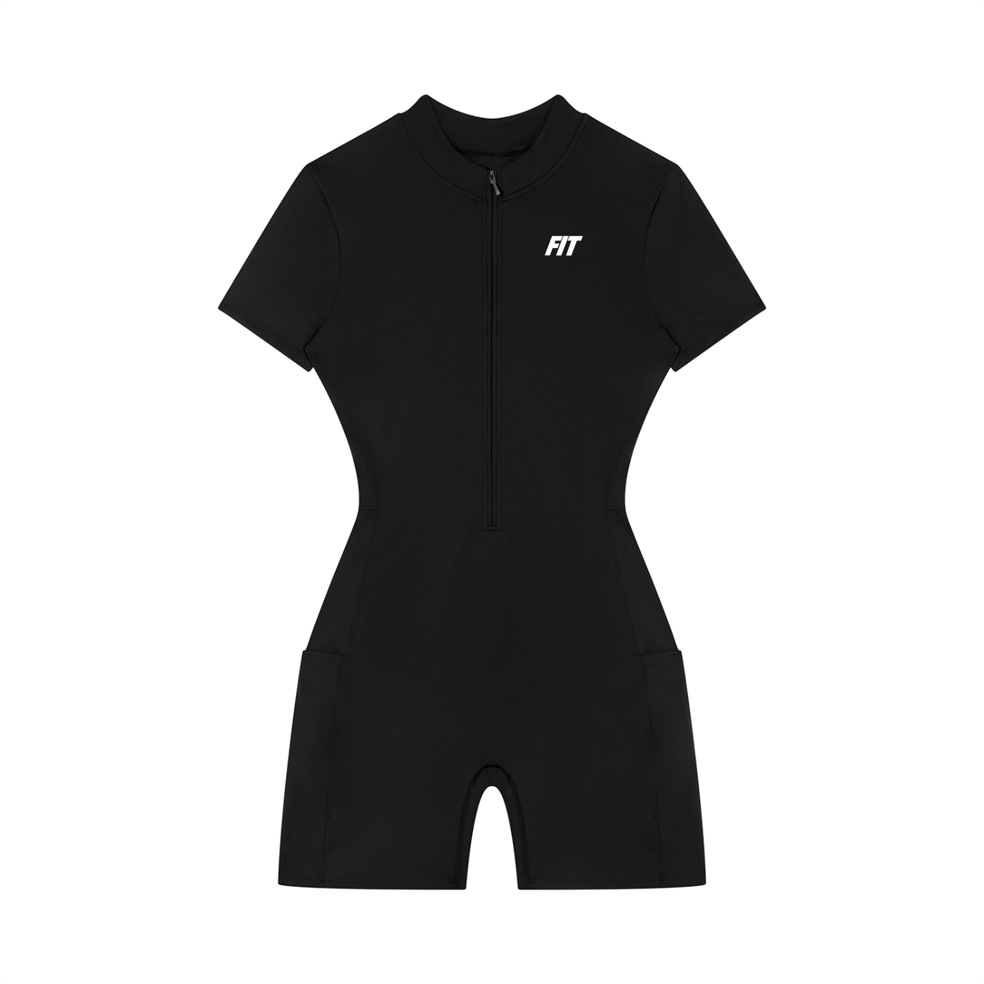 Women's Cardio District X FIT Quarter-Zip Short Sleeve Romper