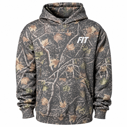 Mens Cardio District X FIT Deadwood Tree Camo Heavyweight Hoodie