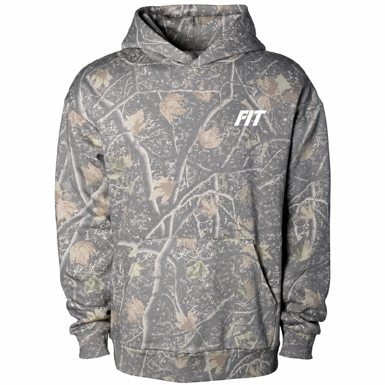 Mens Cardio District X FIT Deadwood Tree Camo Heavyweight Hoodie