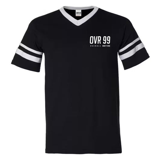 Men OVR99 V-Neck Striped Sleeves Jersey