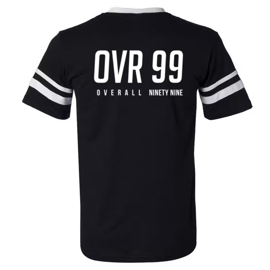 Men OVR99 V-Neck Striped Sleeves Jersey