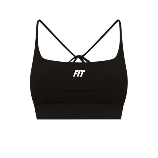 Women's Cardio District "FIT" Strappy Criss Cross Yoga Sports Bra