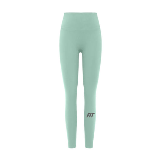 Women's "Cardio District X FIT" Light Green High-Waisted Yoga Leggings