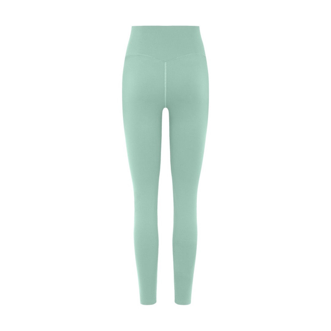 Women's "Cardio District X FIT" Light Green High-Waisted Yoga Leggings