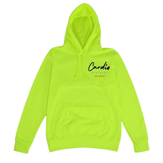 Mens Cardio District neon Heavyweight Hoodie