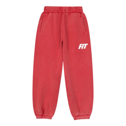 Men's "Cardio District X FIT"  RED Fleeced Jogger Sweatpants