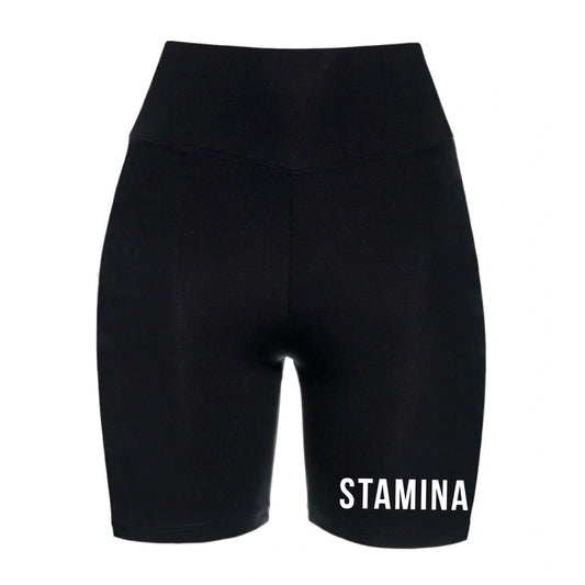 Women Cardio District "STAMINA" High Waist Biker Shorts