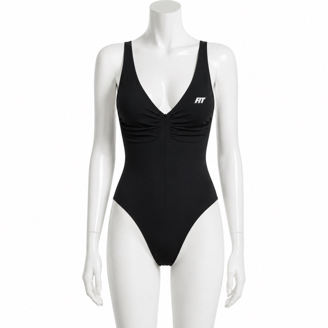 Women’s Cardio District x FIT Full-Zip Ruched Bodysuit
