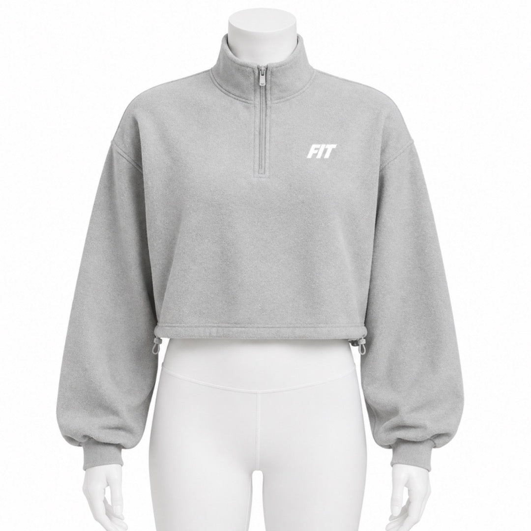 Women’s Cardio District x FIT  Mock-Neck Quarter-Zip Sweatshirt