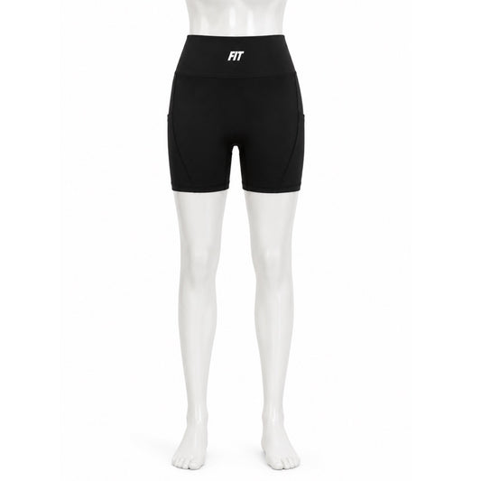 Women's "Cardio District X FIT" High-Waisted Pocket Biker Shorts