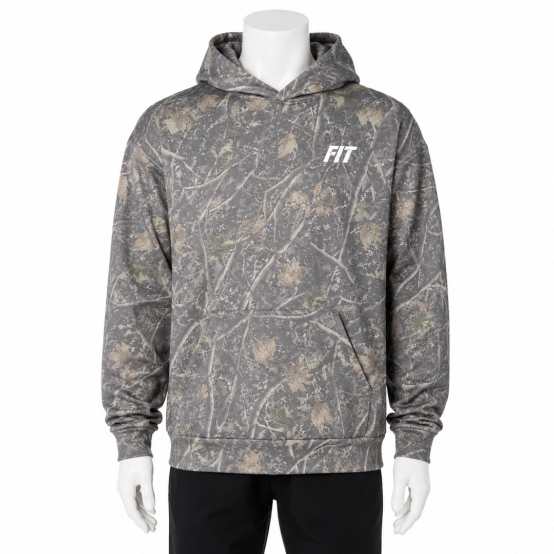 Mens Cardio District X FIT Deadwood Tree Camo Heavyweight Hoodie