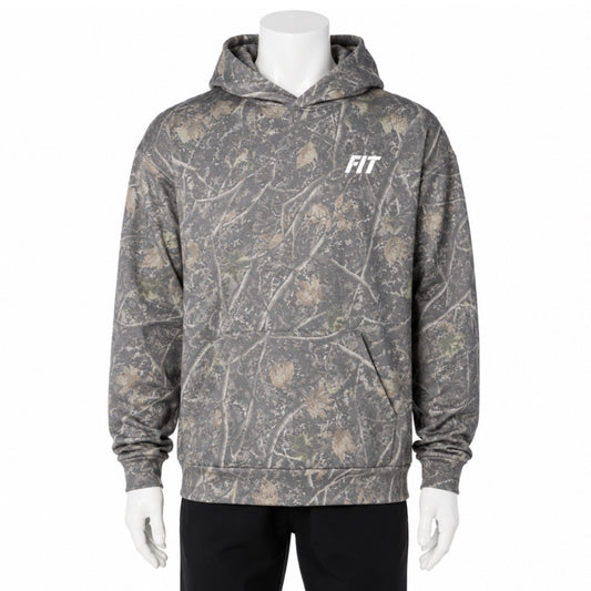 Mens Cardio District X FIT Deadwood Tree Camo Heavyweight Hoodie