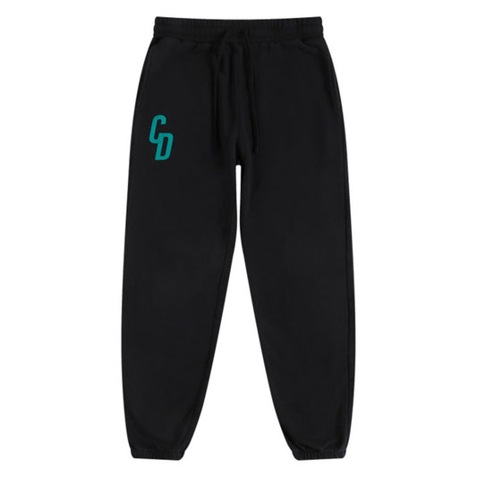 Unisex Cardio District "CD" Black Essential Sweatpants