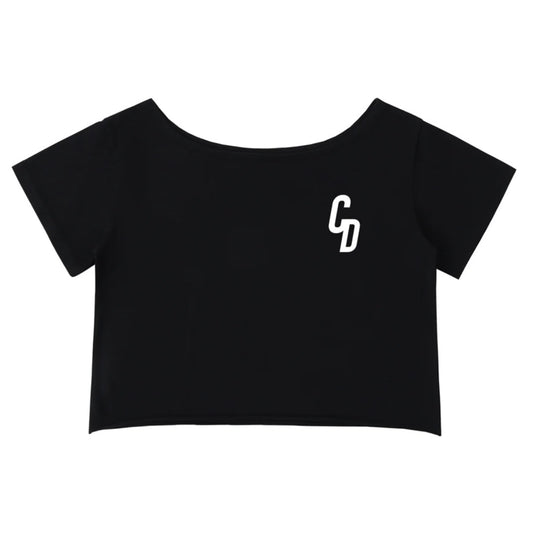 Women's Cardio District Off-Shoulder Rolled Hem Cotton T-Shirt