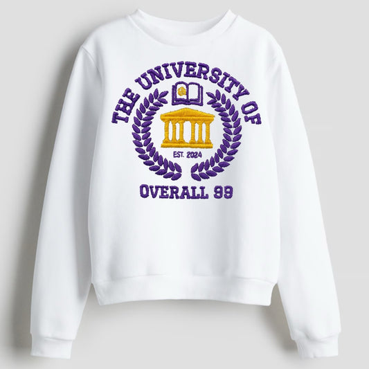 Men's Embroidery Overall Ninety Nine Sweatshirt Crew neck