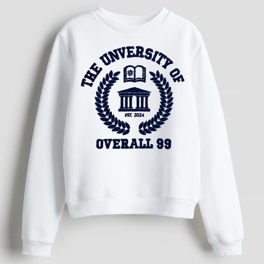 Men's Embroidery Overall Ninety Nine Sweatshirt Crew neck