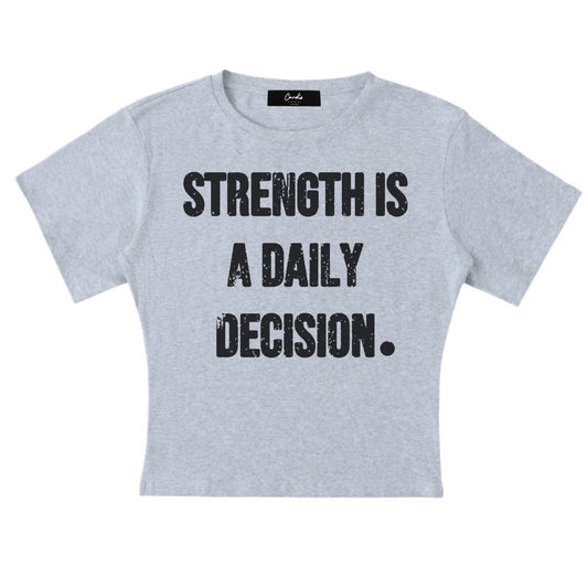 Women's Cardio District " STRENGTH" Lightweight Cocoon Shape Short Sleeve Top