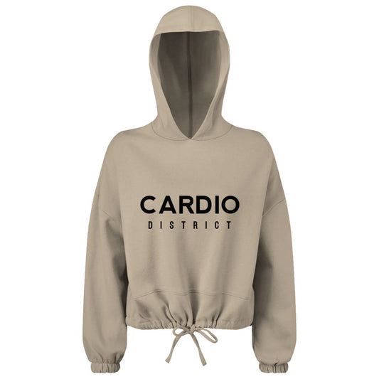 Women Cardio Cropped Oversize Hooded Sweatshirt