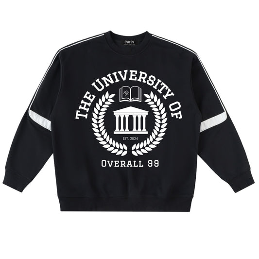 Men's Overall Ninety Nine Brand "University" Oversized Crewneck Taped Sweatshirt