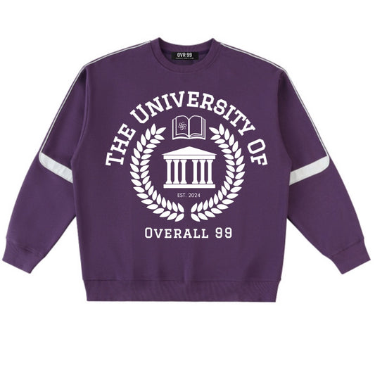 Men's Overall Ninety Nine Brand "University" Oversized Crewneck Taped Sweatshirt