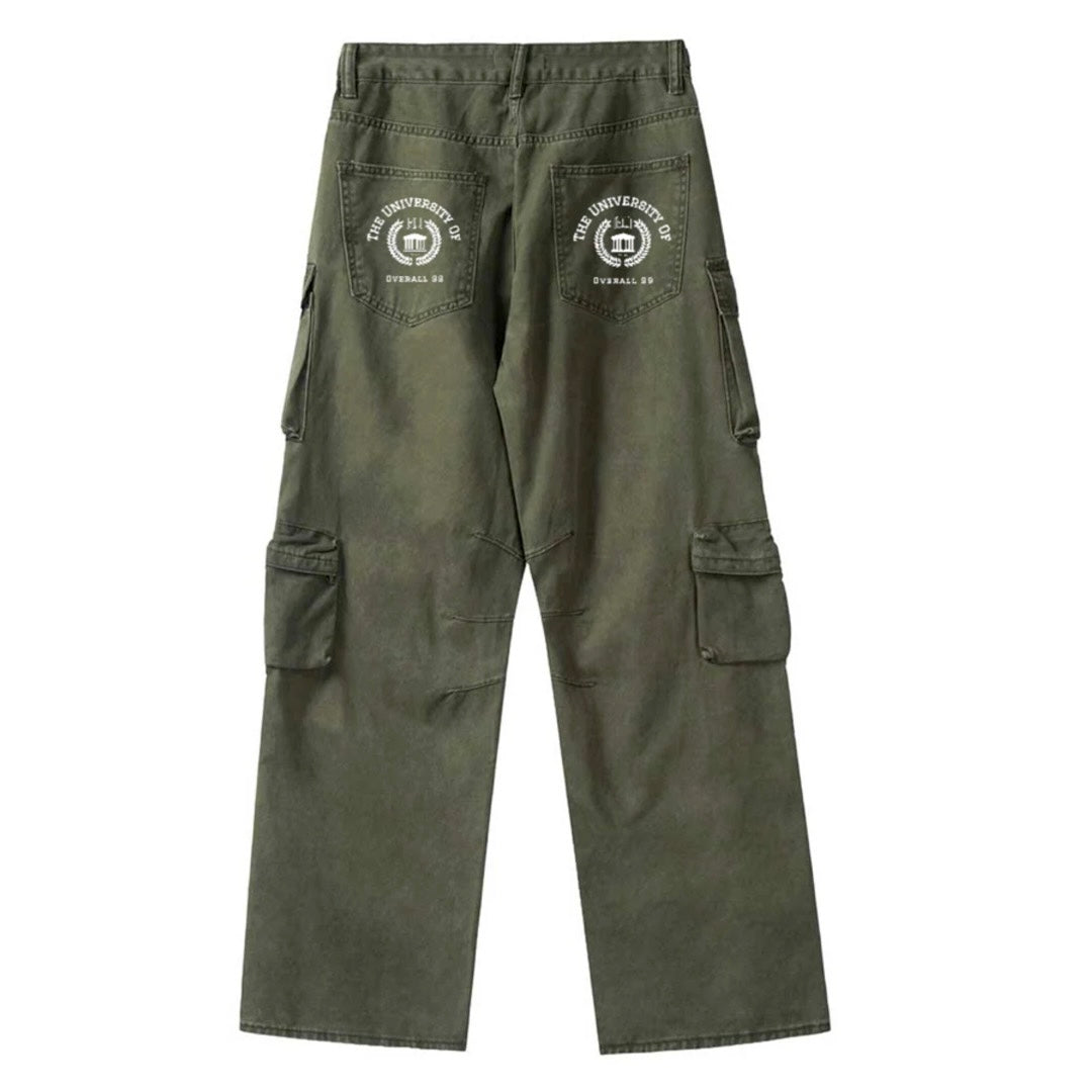 Men's Overall Ninety Nine "University" Vintage Multi-Pocket Cargo Jean Pants