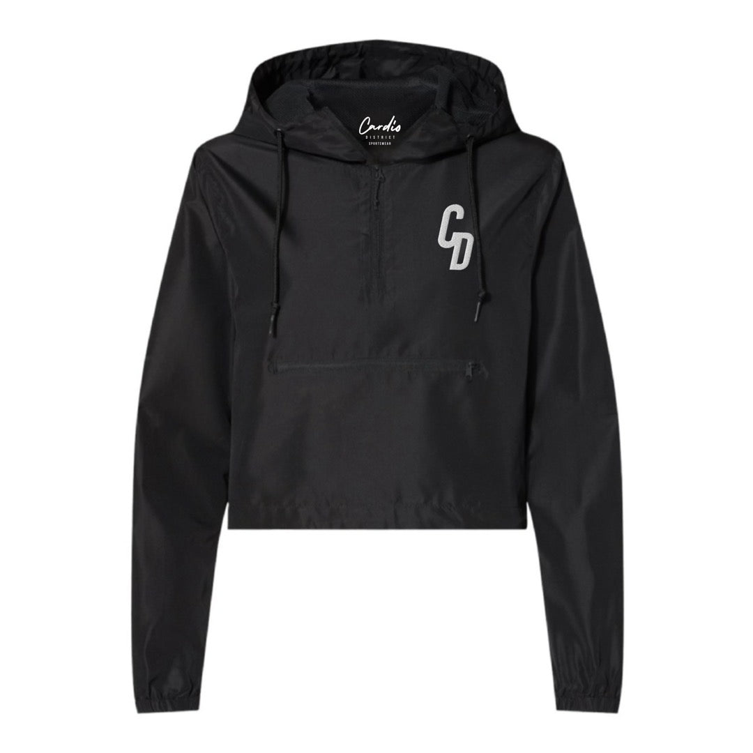 Women's Cardio District "CD" Lightweight Pullover Crop Windbreaker