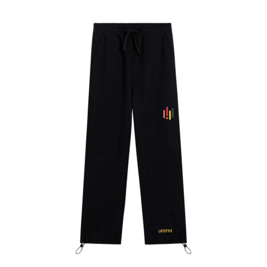 Men's Cardio District "Night Life" Lifestyle Logo Essential Drawstring Straight-Leg Sweatpants