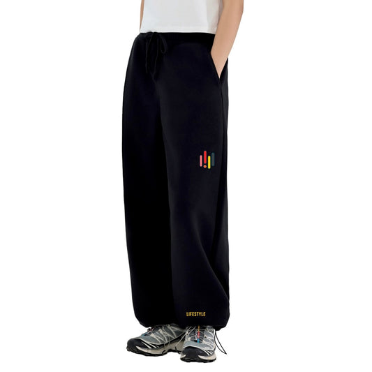 Men's Cardio District "Night Life" Lifestyle Logo Essential Drawstring Straight-Leg Sweatpants